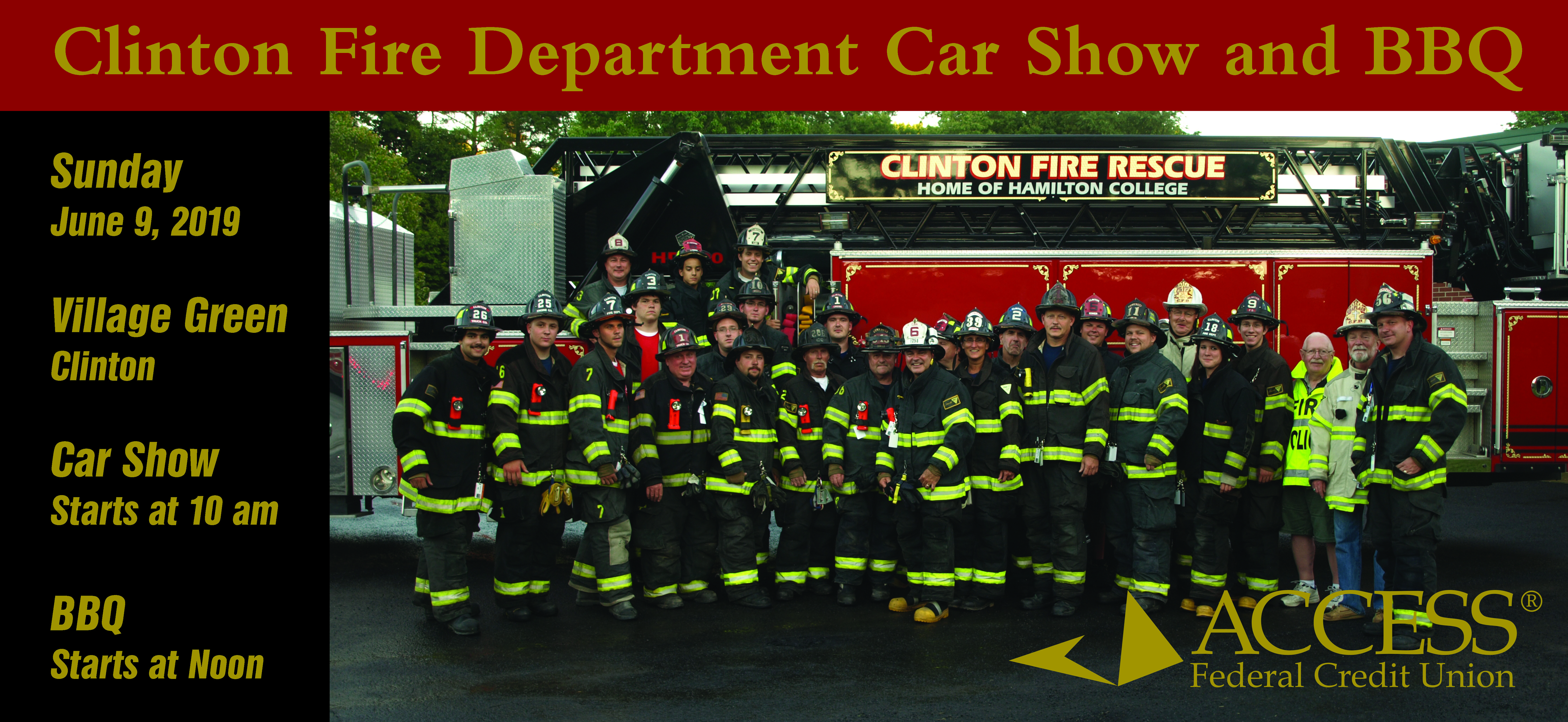 Clinton FD Car Show and BBQ June 9th