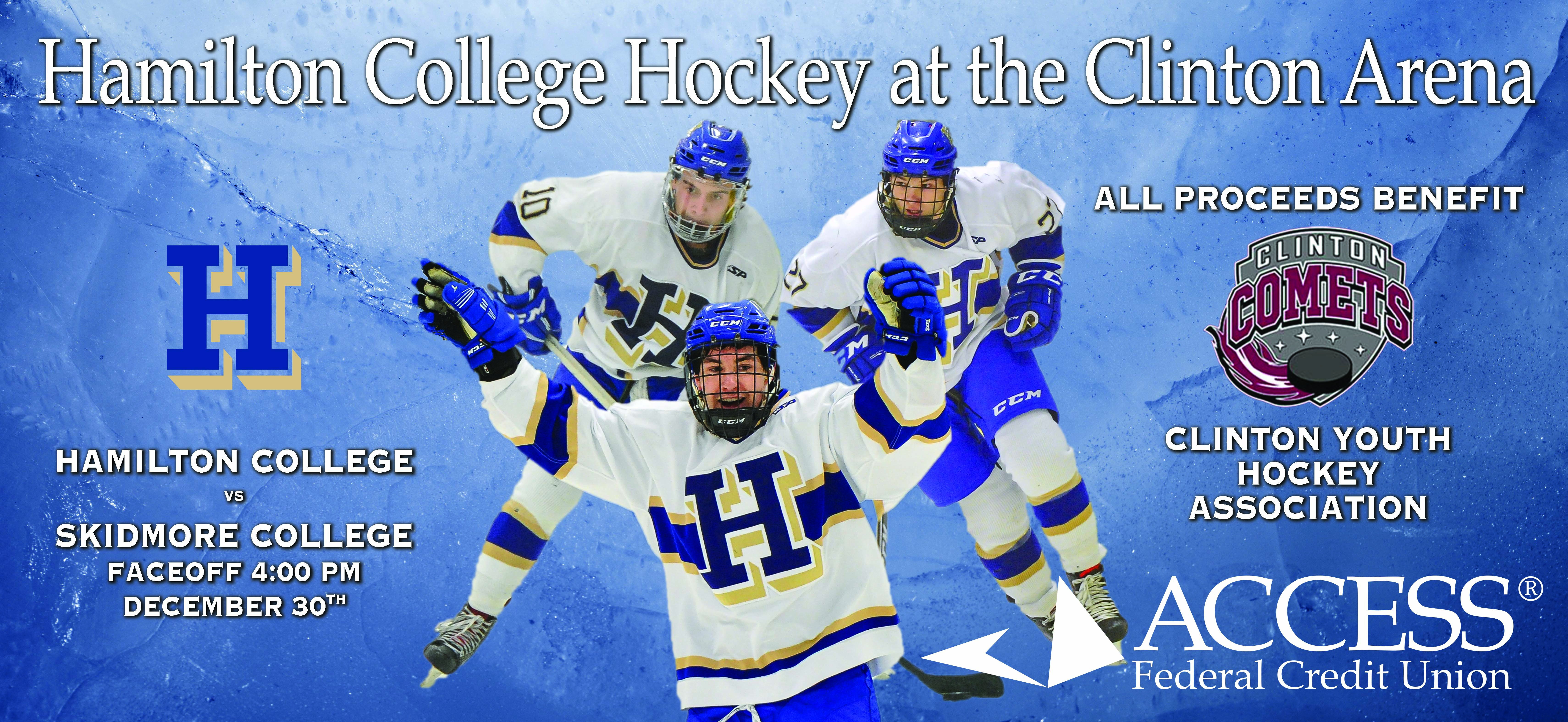 Hamilton College Hockey at the Clinton Arena Dec 30th