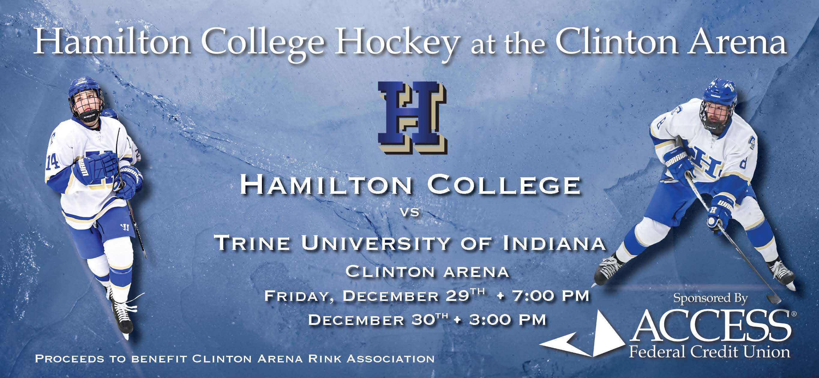Hamilton College Hockey at the Clinton Arena
