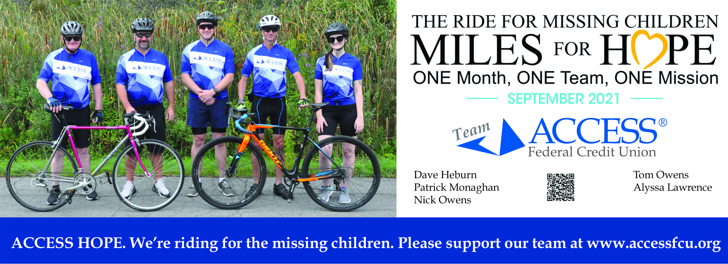 The Ride for Missing Children Miles for Hope